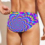 Abstract Dizzy Moving Optical Illusion Men's Swim Briefs