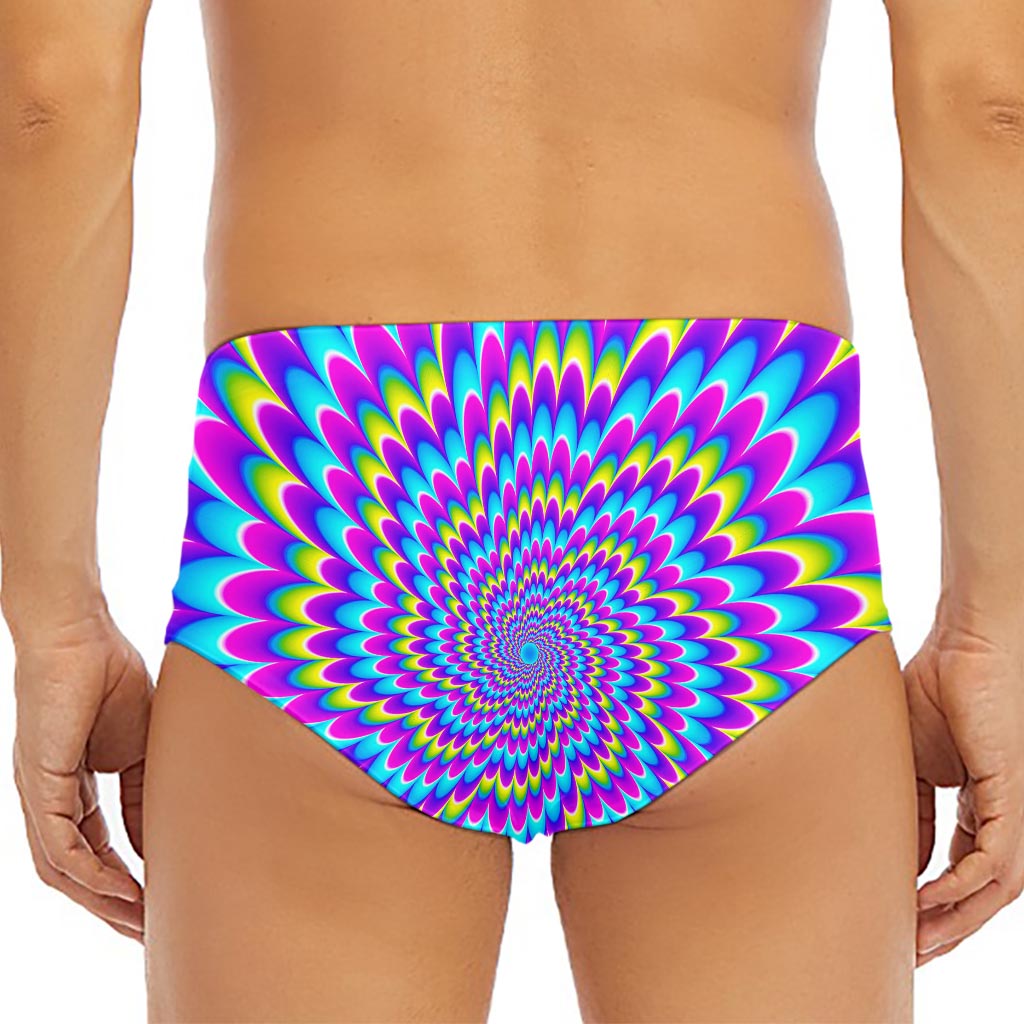 Abstract Dizzy Moving Optical Illusion Men's Triangle Swim Briefs