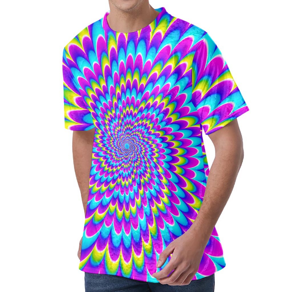 Abstract Dizzy Moving Optical Illusion Men's Velvet T-Shirt