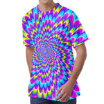 Abstract Dizzy Moving Optical Illusion Men's Velvet T-Shirt
