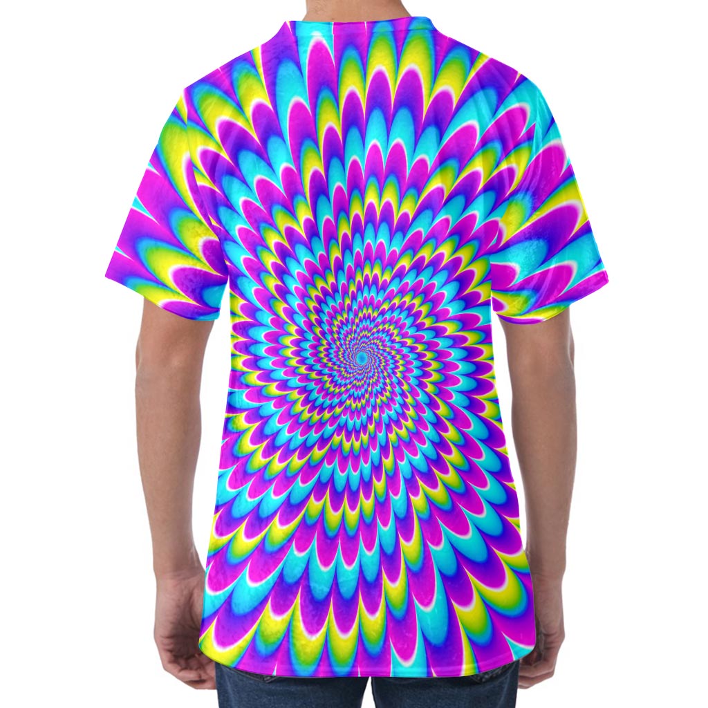 Abstract Dizzy Moving Optical Illusion Men's Velvet T-Shirt