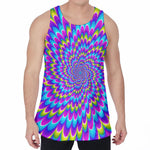 Abstract Dizzy Moving Optical Illusion Men's Velvet Tank Top