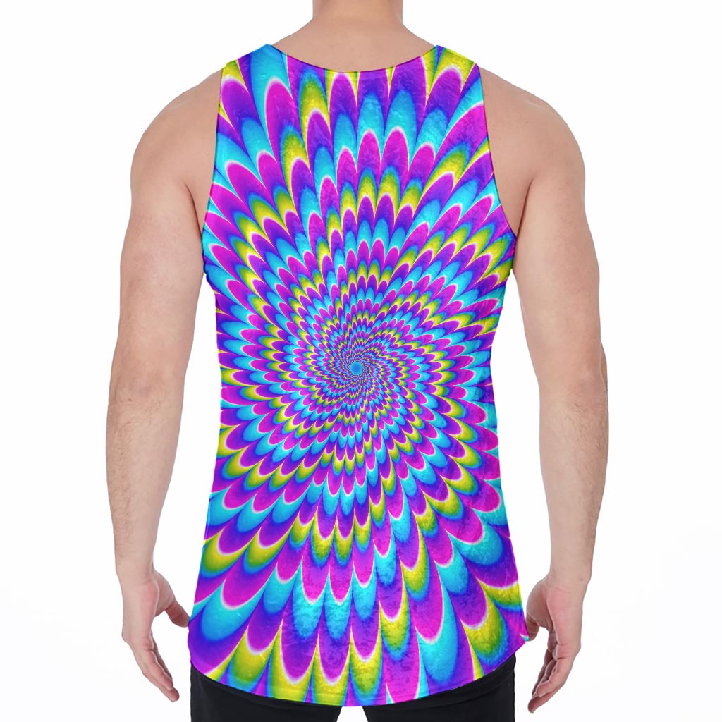 Abstract Dizzy Moving Optical Illusion Men's Velvet Tank Top