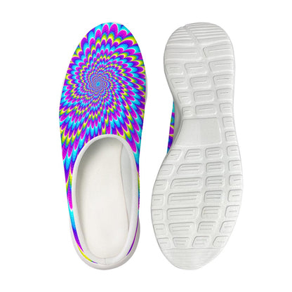 Abstract Dizzy Moving Optical Illusion Mesh Casual Shoes