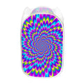 Abstract Dizzy Moving Optical Illusion Mesh Laundry Hamper