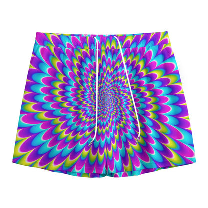 Abstract Dizzy Moving Optical Illusion Mesh Shorts