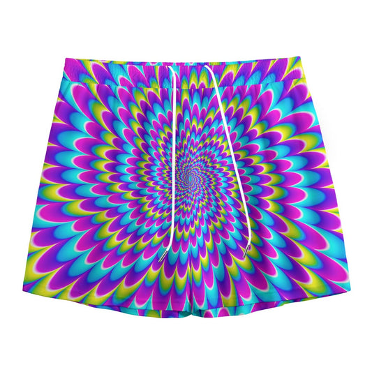 Abstract Dizzy Moving Optical Illusion Mesh Shorts