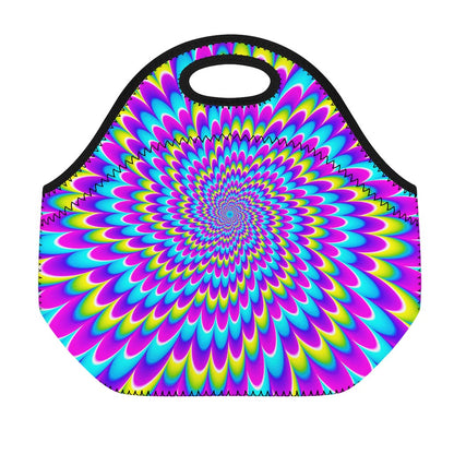 Abstract Dizzy Moving Optical Illusion Neoprene Lunch Bag