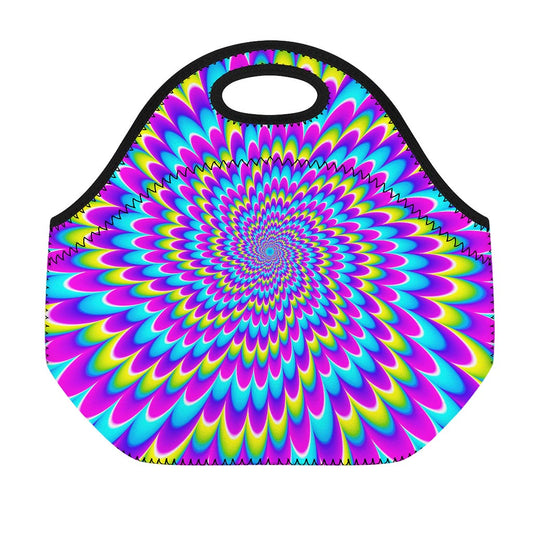 Abstract Dizzy Moving Optical Illusion Neoprene Lunch Bag