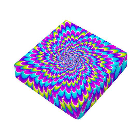 Abstract Dizzy Moving Optical Illusion Outdoor Seat Cushion Cover