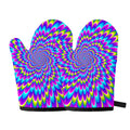 Abstract Dizzy Moving Optical Illusion Oven Mitts