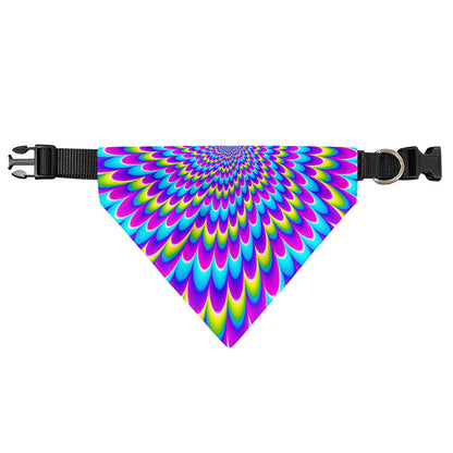 Abstract Dizzy Moving Optical Illusion Over The Collar Dog Bandana
