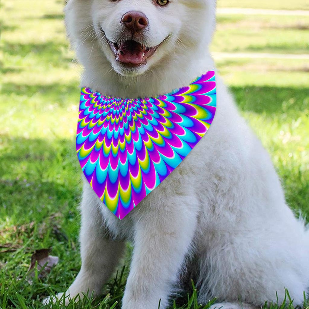 Abstract Dizzy Moving Optical Illusion Over The Collar Dog Bandana