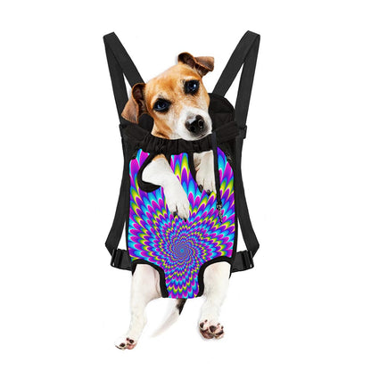 Abstract Dizzy Moving Optical Illusion Pet Carrier Backpack