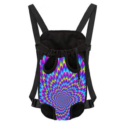 Abstract Dizzy Moving Optical Illusion Pet Carrier Backpack