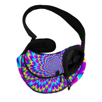 Abstract Dizzy Moving Optical Illusion Pet Sling Carrier