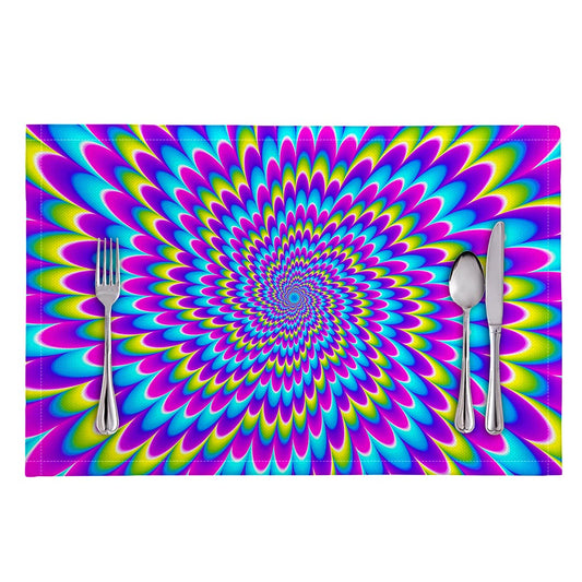 Abstract Dizzy Moving Optical Illusion Placemat