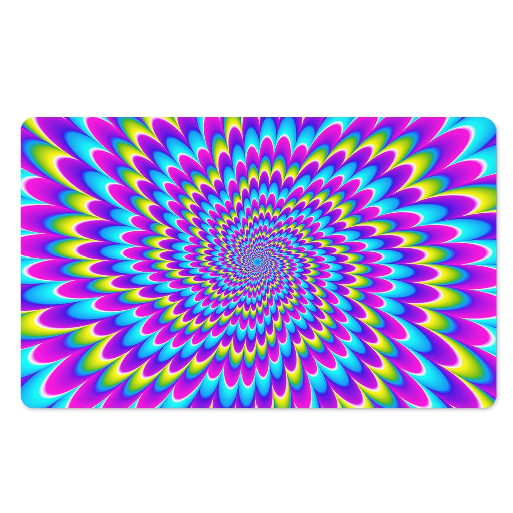 Abstract Dizzy Moving Optical Illusion Polyester Doormat
