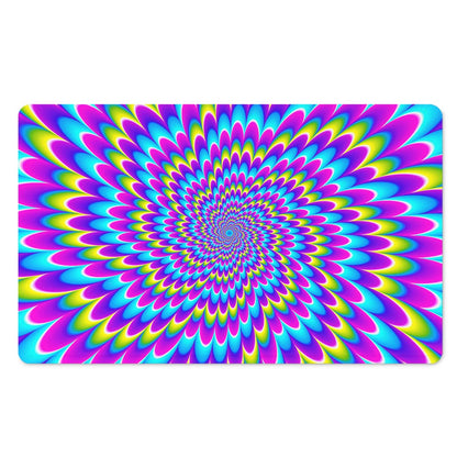 Abstract Dizzy Moving Optical Illusion Polyester Doormat