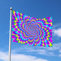Abstract Dizzy Moving Optical Illusion Polyester Flag