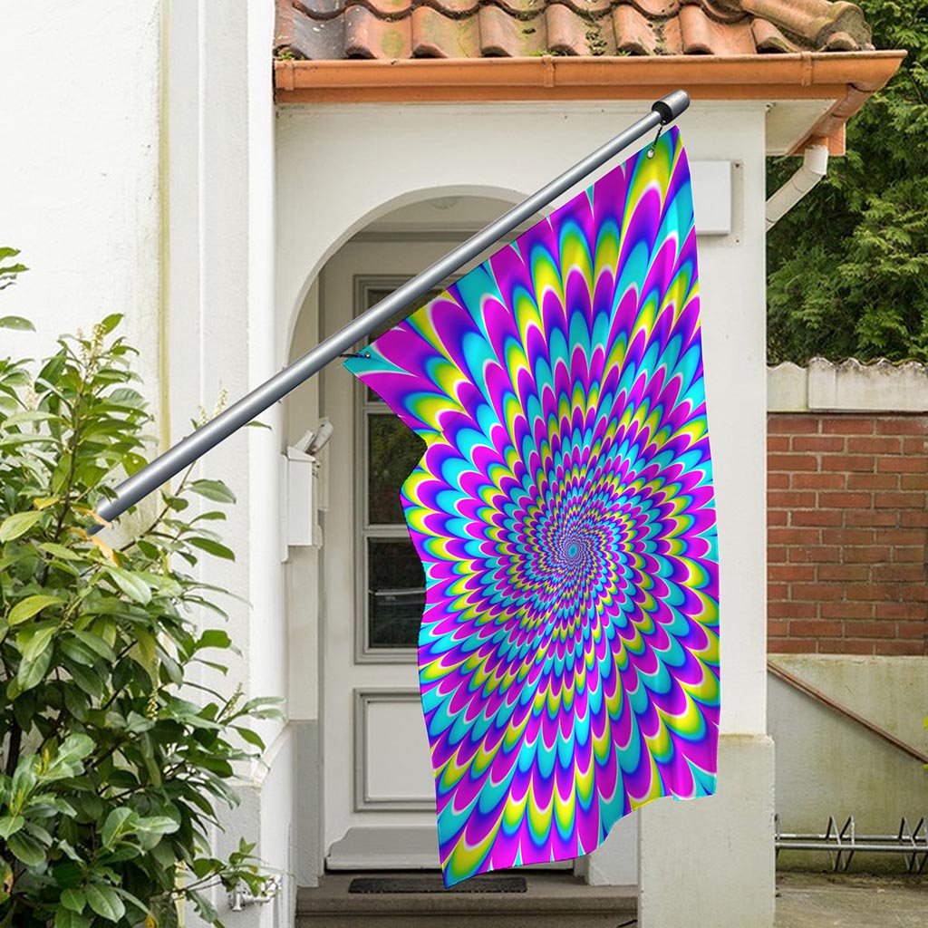 Abstract Dizzy Moving Optical Illusion Polyester Flag