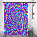 Abstract Dizzy Moving Optical Illusion Premium Shower Curtain