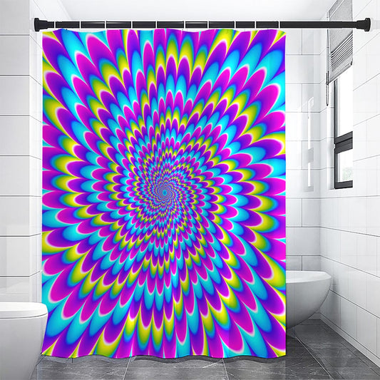 Abstract Dizzy Moving Optical Illusion Premium Shower Curtain