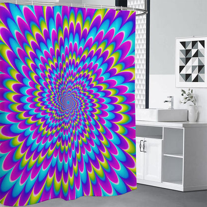 Abstract Dizzy Moving Optical Illusion Premium Shower Curtain