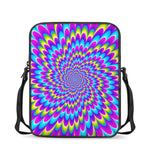 Abstract Dizzy Moving Optical Illusion Rectangular Crossbody Bag