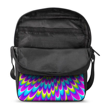 Abstract Dizzy Moving Optical Illusion Rectangular Crossbody Bag