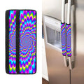 Abstract Dizzy Moving Optical Illusion Refrigerator Handle Covers