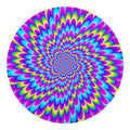 Abstract Dizzy Moving Optical Illusion Round Blanket