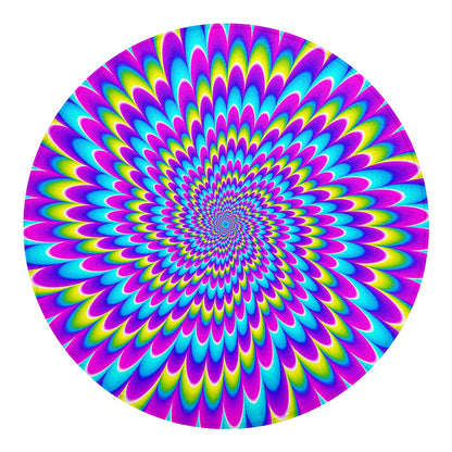 Abstract Dizzy Moving Optical Illusion Round Blanket