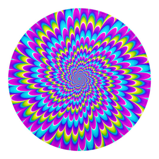 Abstract Dizzy Moving Optical Illusion Round Blanket