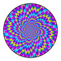 Abstract Dizzy Moving Optical Illusion Round Floor Mat