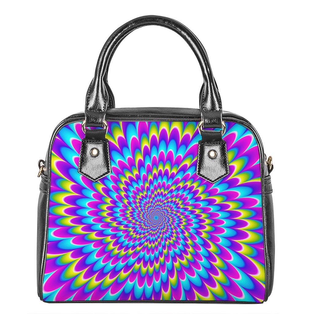 Abstract Dizzy Moving Optical Illusion Shoulder Handbag