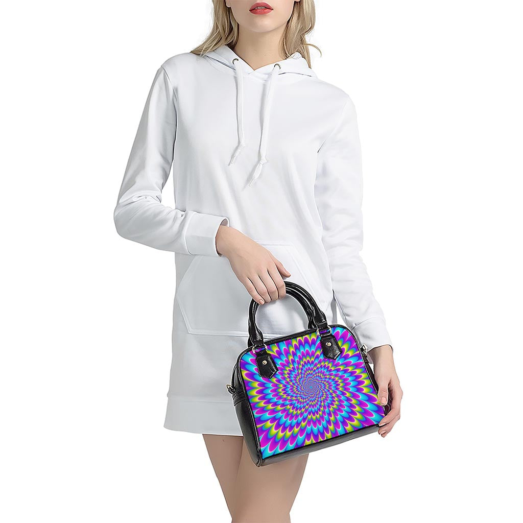 Abstract Dizzy Moving Optical Illusion Shoulder Handbag