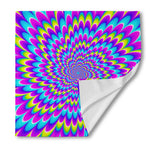 Abstract Dizzy Moving Optical Illusion Silk Bandana