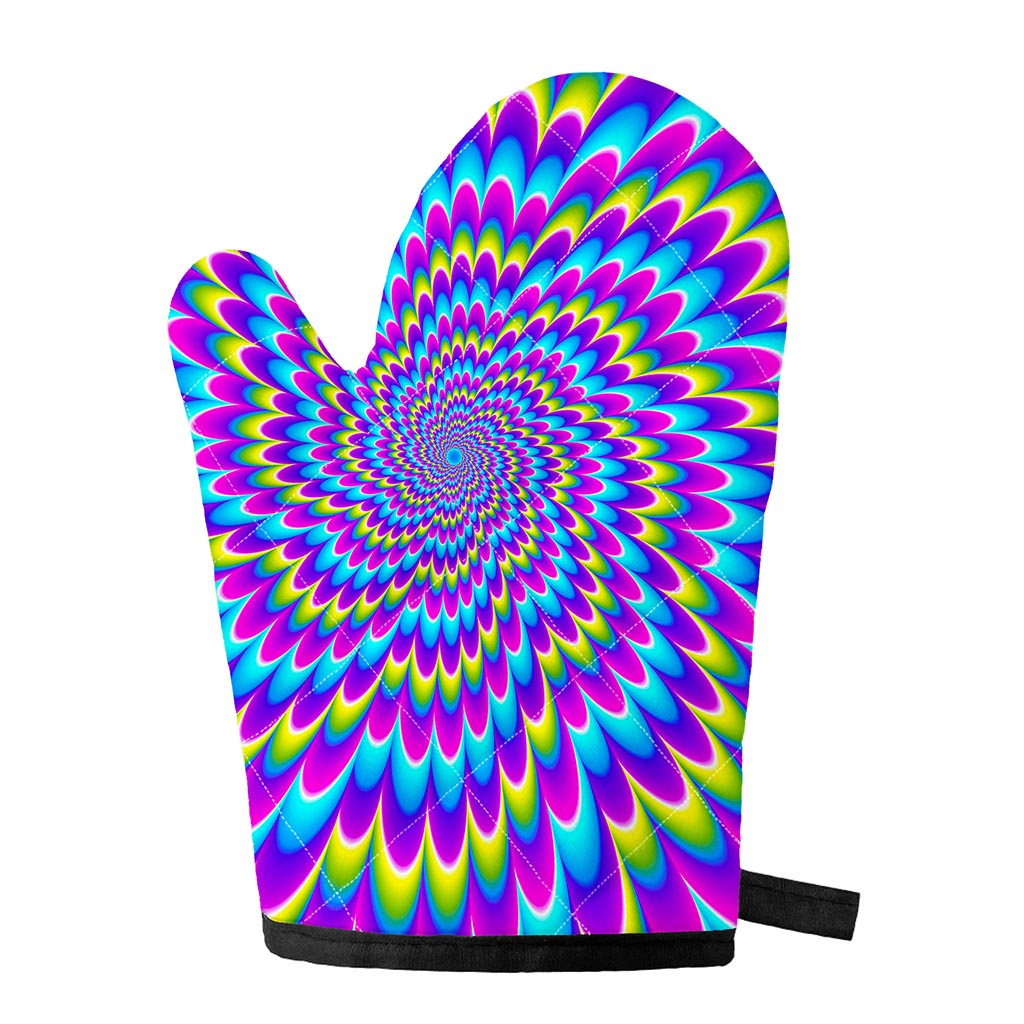 Abstract Dizzy Moving Optical Illusion Single Oven Mitt