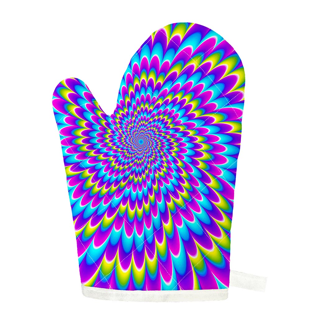 Abstract Dizzy Moving Optical Illusion Single Oven Mitt