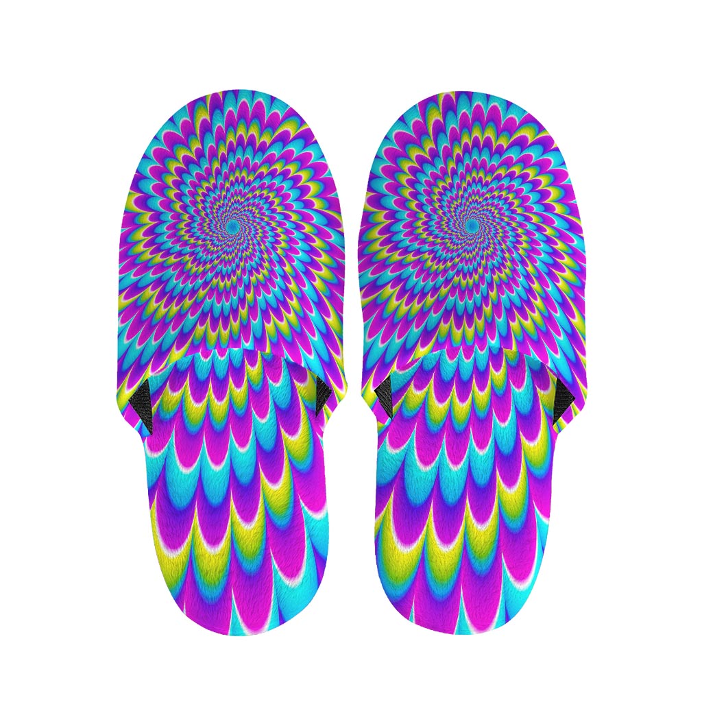 Abstract Dizzy Moving Optical Illusion Slippers