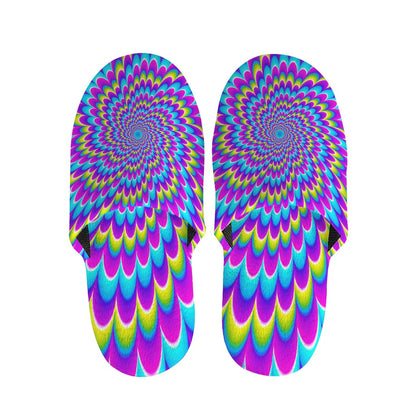 Abstract Dizzy Moving Optical Illusion Slippers