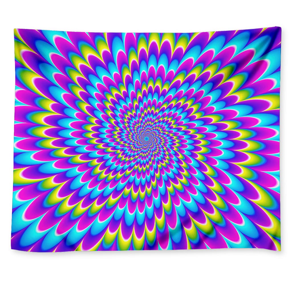 Abstract Dizzy Moving Optical Illusion Tapestry
