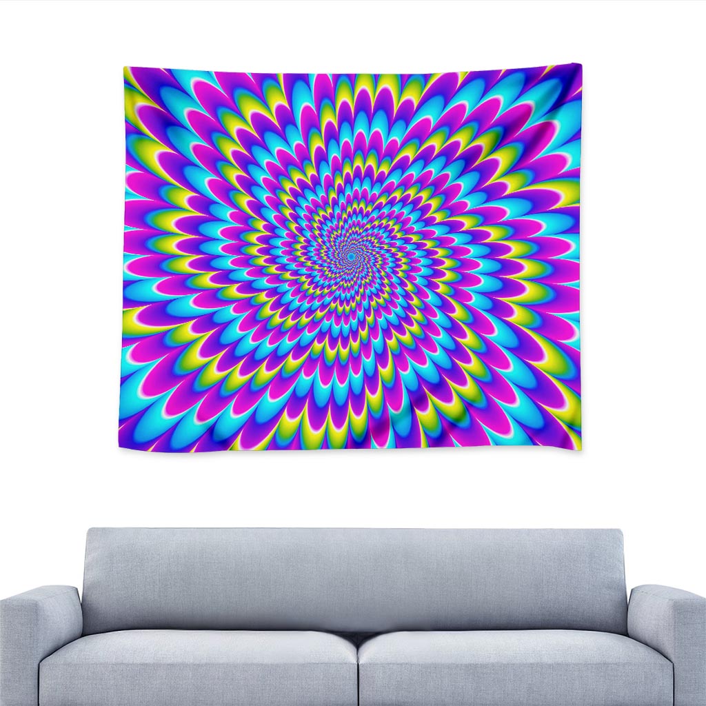 Abstract Dizzy Moving Optical Illusion Tapestry