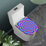 Abstract Dizzy Moving Optical Illusion Toilet Lid Cover