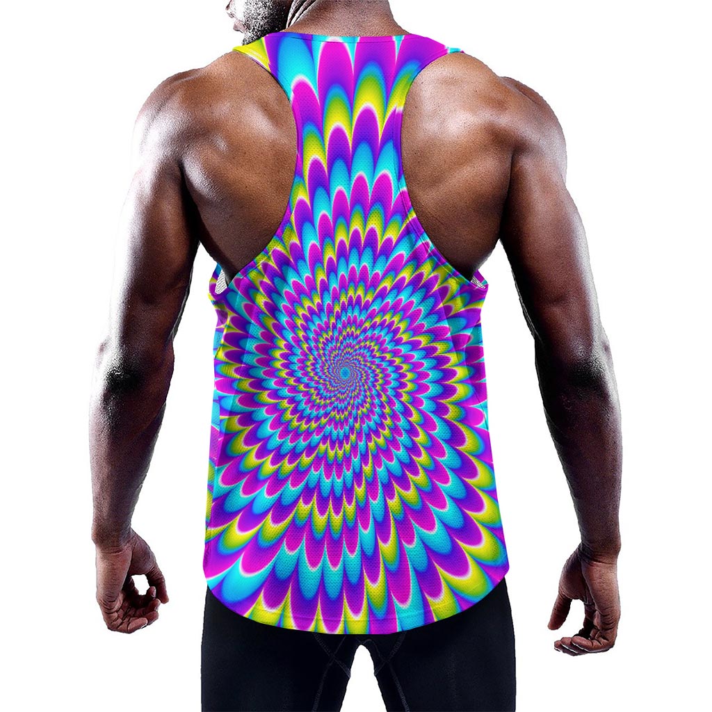 Abstract Dizzy Moving Optical Illusion Training Tank Top