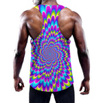 Abstract Dizzy Moving Optical Illusion Training Tank Top