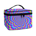Abstract Dizzy Moving Optical Illusion Travel Makeup Bag