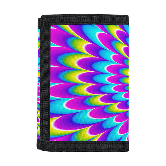 Abstract Dizzy Moving Optical Illusion Trifold Wallet