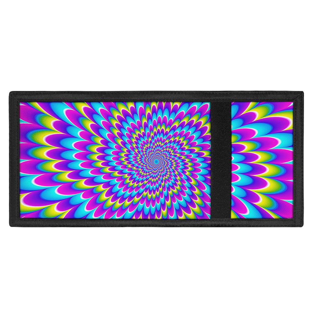 Abstract Dizzy Moving Optical Illusion Trifold Wallet